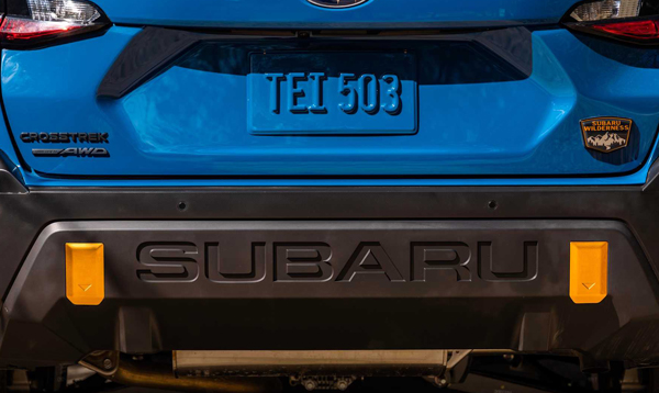 Rear View of a Subaru Crosstrek Wilderness in Geyser Blue